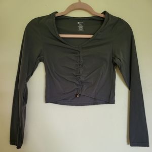 BuffBunny Crop Scrunchable pullover